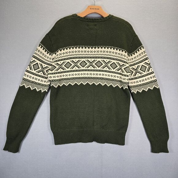 Gant Rugger The Jacquard Men Sweater Large Cream/Marine - Picture 3 of 11